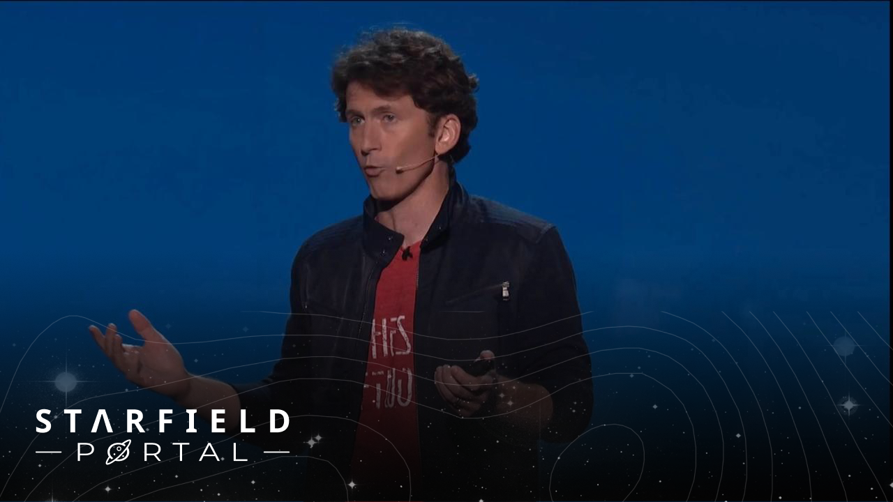Todd Howard on stage at e3 2015