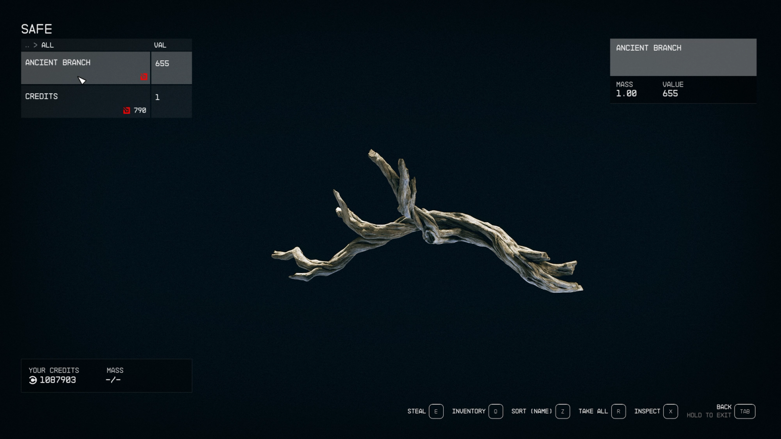 starfield late bloomer steal from the safe ancient branch