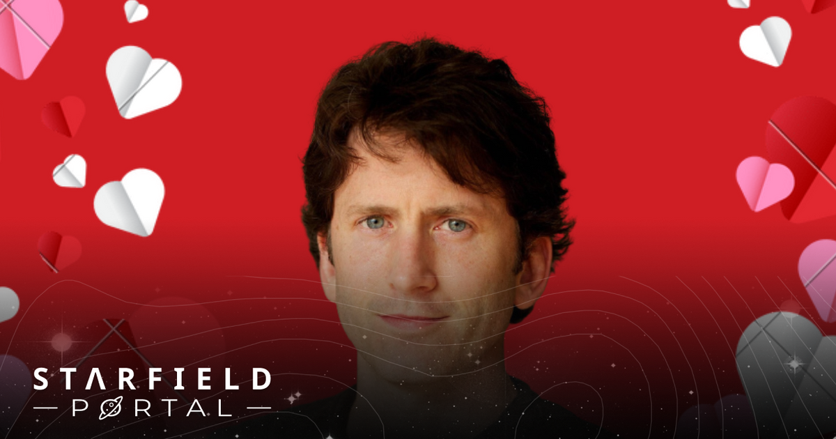 Todd Howard with hearts and thank you text