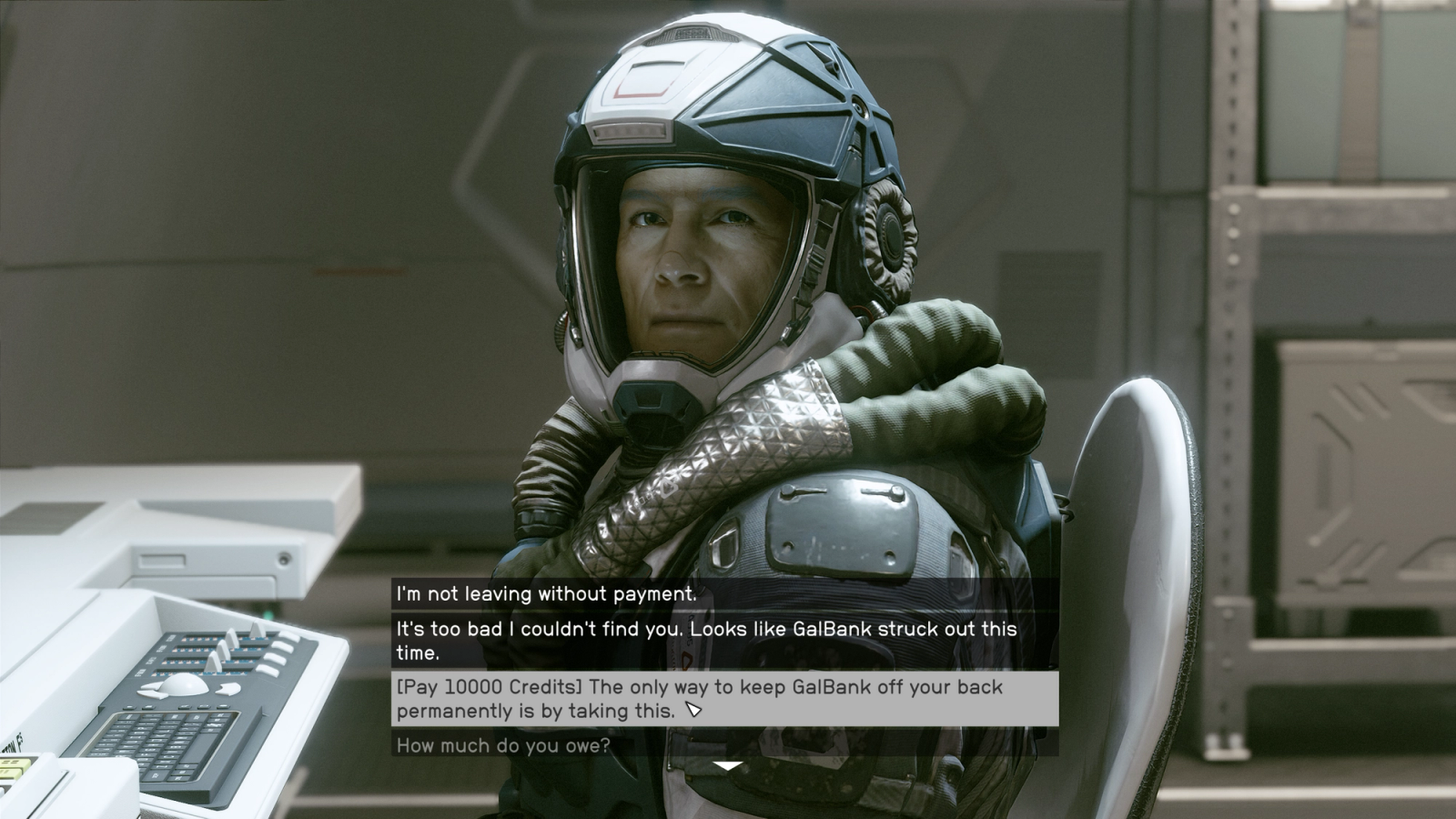 starfield due in full old mercenary dialogue options