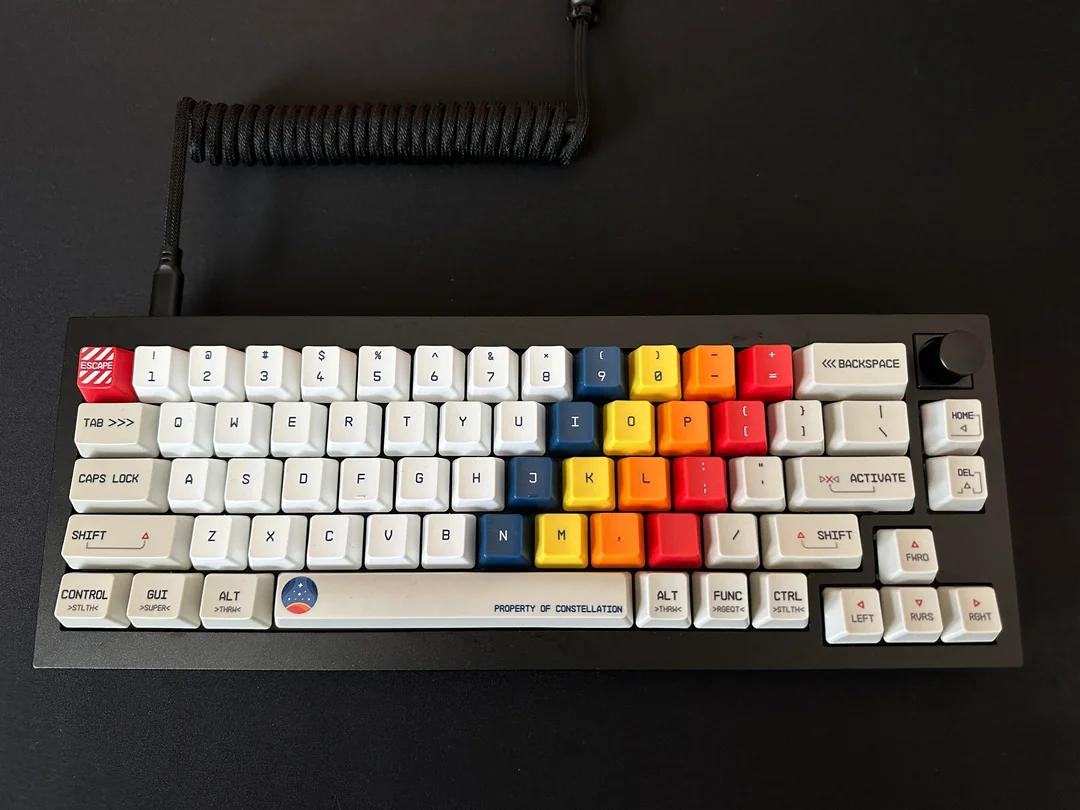 A Starfield keyboard custom made by a fan