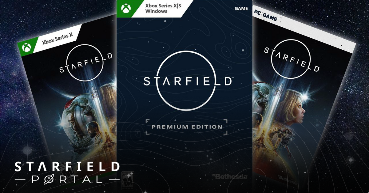 The starfield box art is displayed with explorers looking out to space
