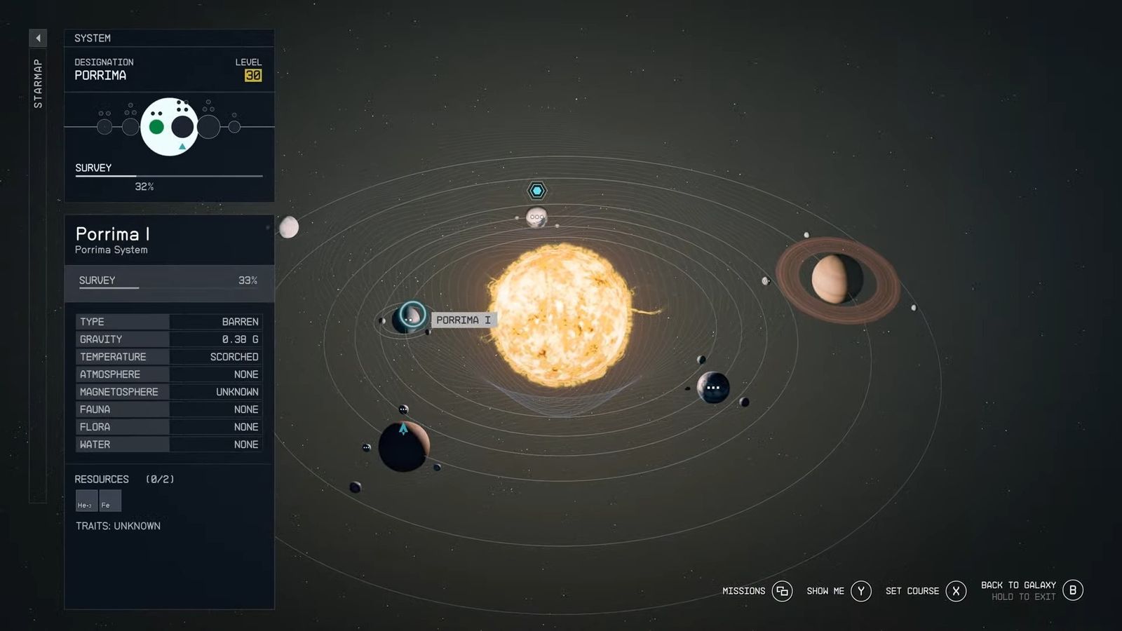 Planets shown on a map