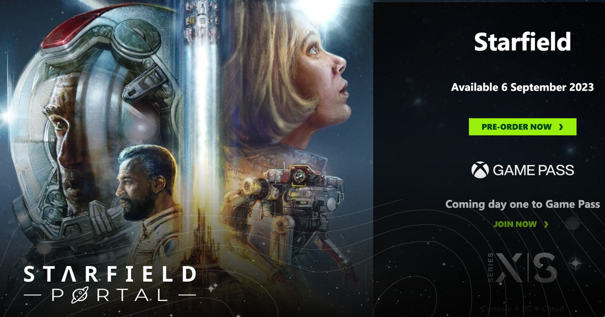 The starfield logo with release date September 6