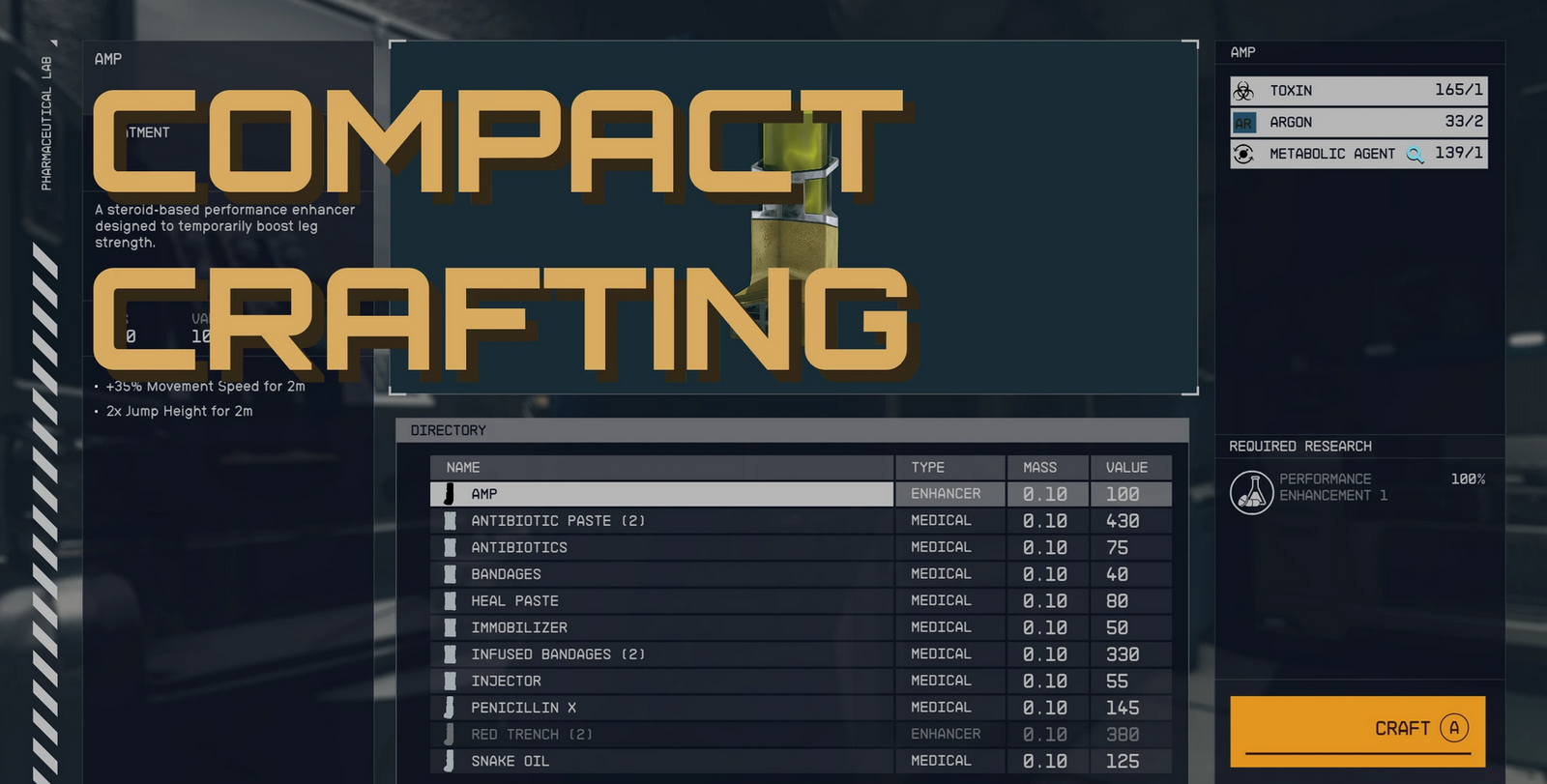 starfield compact crafting mod