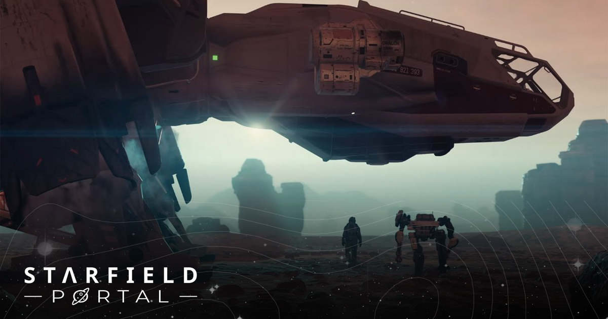 A screenshot of the Starfield game from the gameplay trailer. 