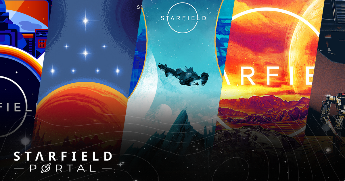 5 starfield posters are shown