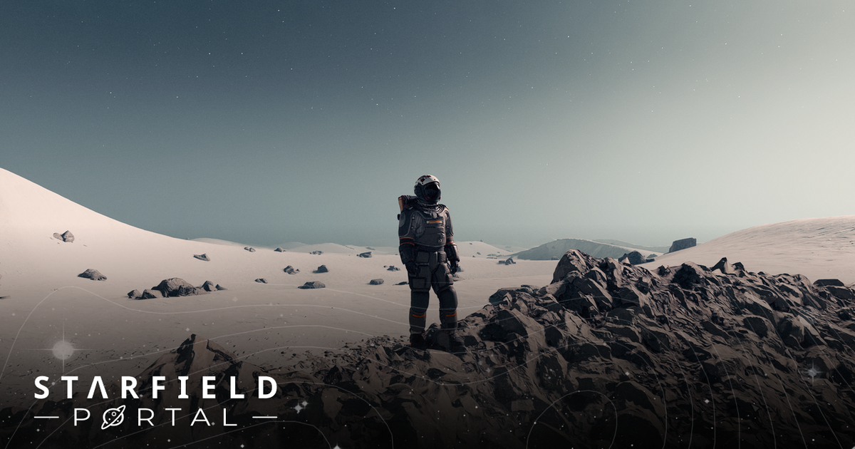 explorer standing on starfields barren earth