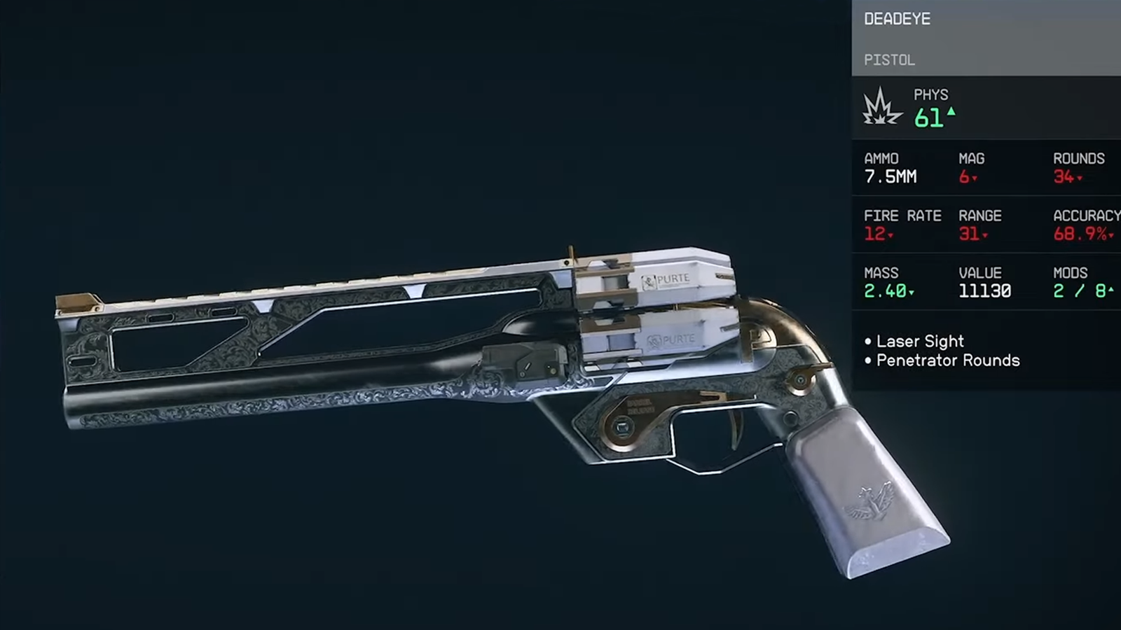 starfield best weapons deadeye pistol