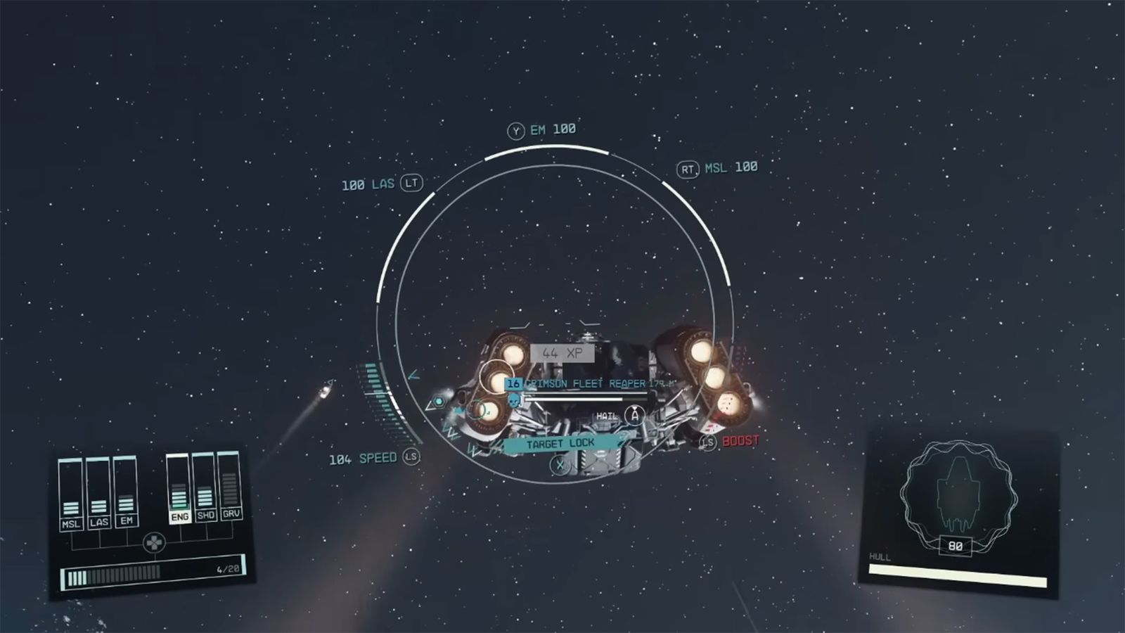 A screenshot of the targeting control systems skill in Starfield. 