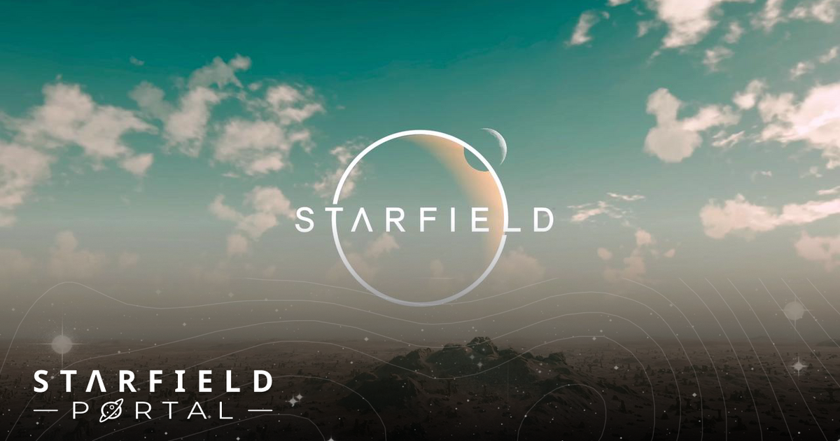 starfield logo above a desert