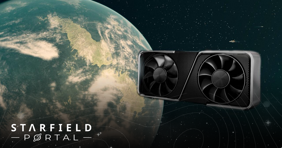 graphics card with a planet backdrop